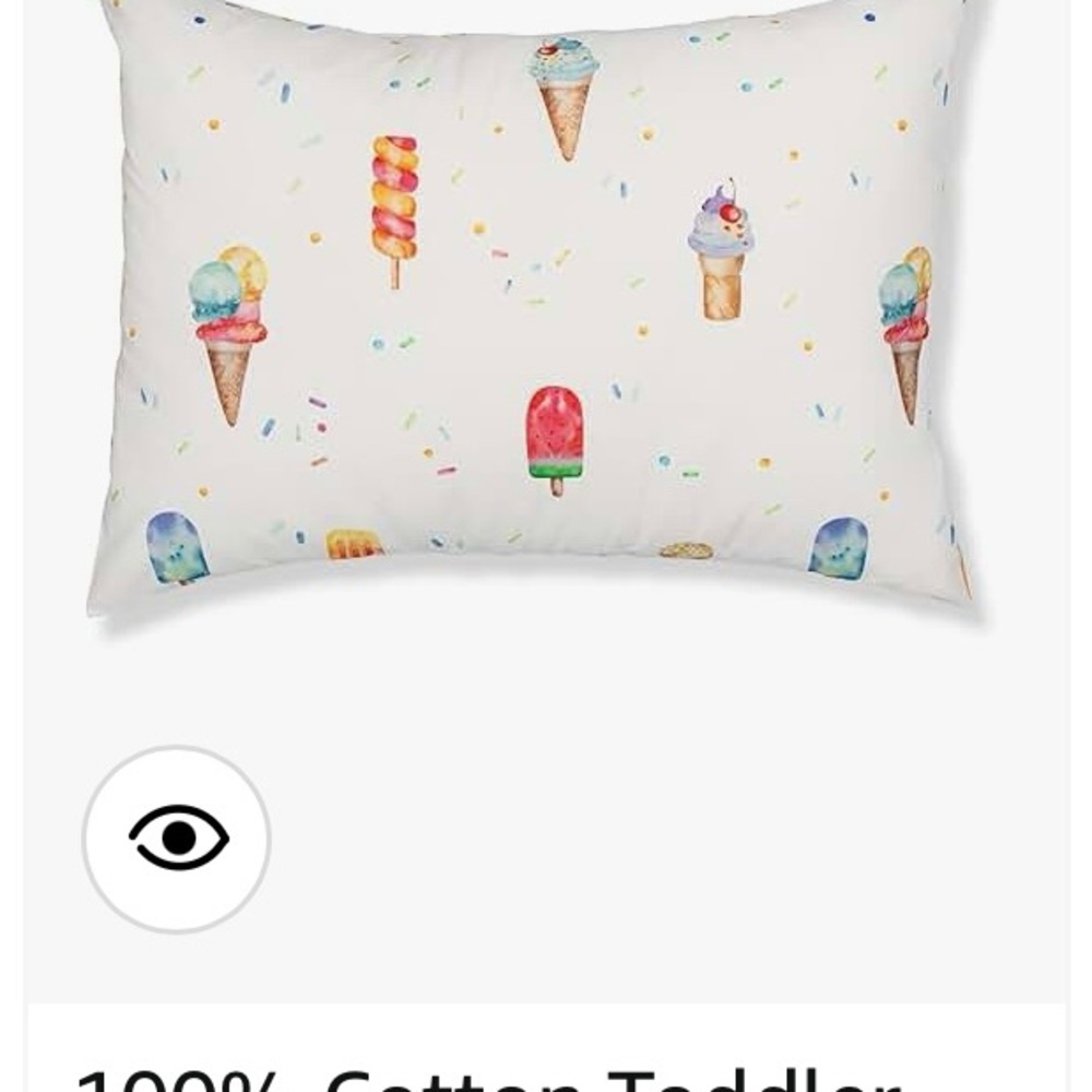 Ice Cream Print Kids Pillow Case -crib pillow